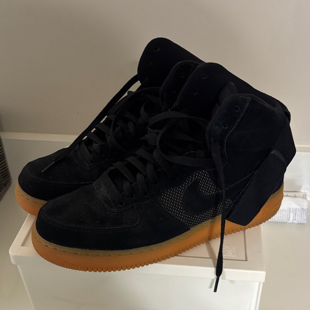 Nike Black High-Top Sneakers with Gum Sole